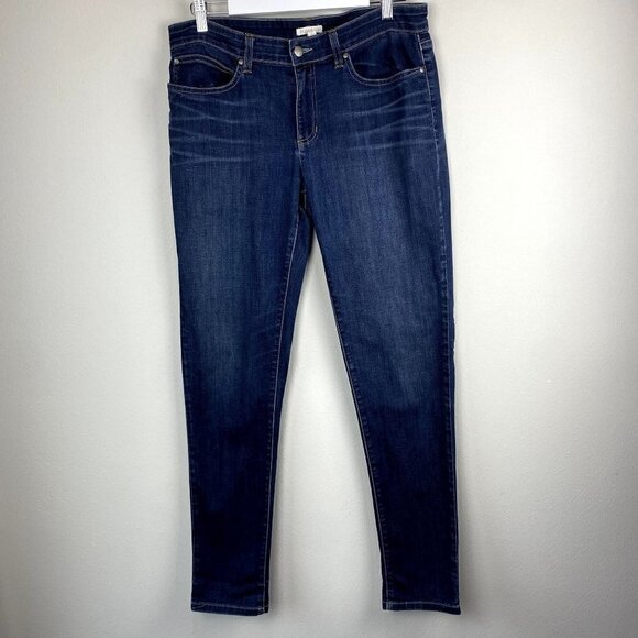 Eileen Fisher Skinny Jeans Dark Denim 12 - Picture 1 of 8